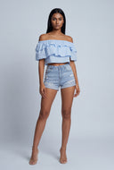 Marlowe Ruffled Off The Shoulder Top