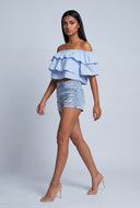 Marlowe Ruffled Off The Shoulder Top