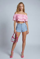 Marlowe Ruffled Off The Shoulder Top