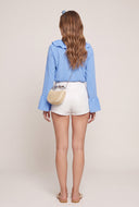 Ruffled Flyaway Top