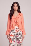 Ruffled Flyaway Top