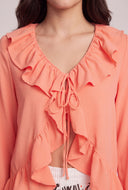 Ruffled Flyaway Top