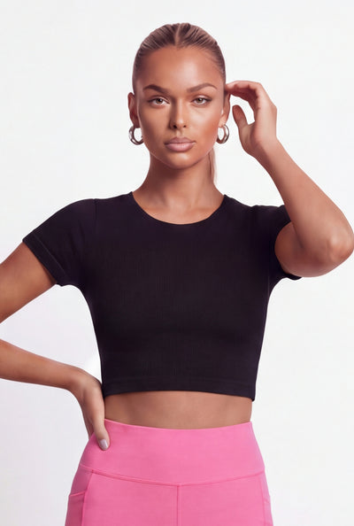 Ailani Seamless Crew Neck Crop Top