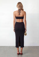 Joy Cut Out Halter Bodycon Maxi Dress