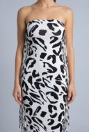 Patterned Fringe Maxi Dress