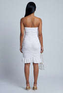 Ruched Midi Tube Dress