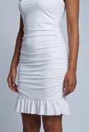 Ruched Midi Tube Dress