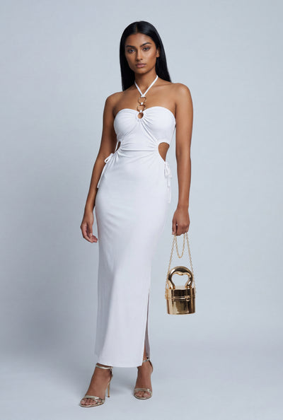 Cutout Halter Maxi Sundress