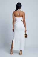 Cutout Halter Maxi Sundress