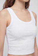 Lana Seamless Scoop Neck Crop Tank Top