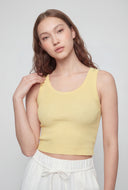 Lana Seamless Scoop Neck Crop Tank Top