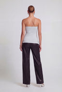 Side Slit Ruched Tube Top