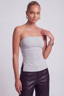 Side Slit Ruched Tube Top
