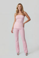 Side Slit Ruched Tube Top