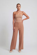 Side Slit Ruched Tube Top