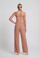 Side Slit Ruched Tube Top