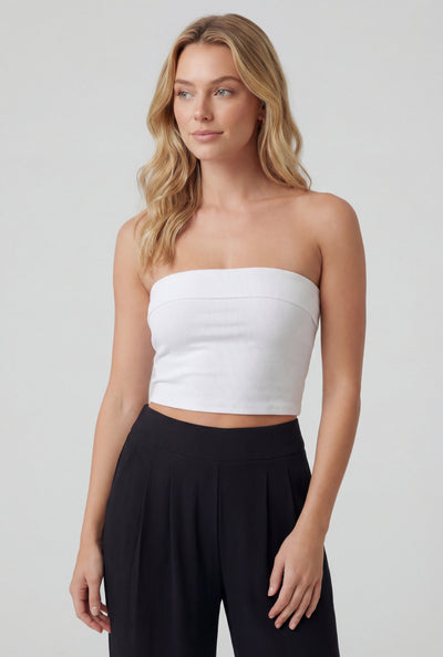 Fold Over Crop Tube Top
