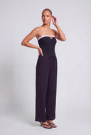 Esther Contrast Buckle Keyhole Tube Top