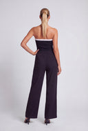 Esther Contrast Buckle Keyhole Tube Top