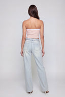 Esther Contrast Buckle Keyhole Tube Top