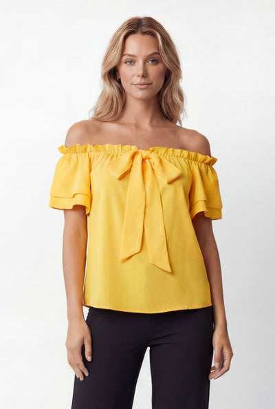 Josephine Tiered Sleeve Off Shoulder Blouse