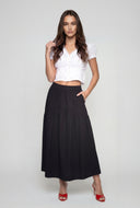 Lace Trim Puff Sleeve Crop Blouse