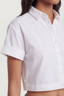 Lace-Up Back Button Front Shirt