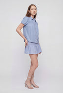 Puff Sleeve Denim Shirt