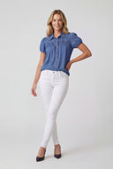 Puff Sleeve Denim Shirt