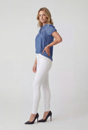 Puff Sleeve Denim Shirt
