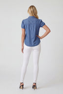 Puff Sleeve Denim Shirt