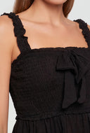 Smocked Bow Peplum Top