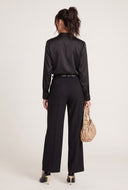Leona Satin Button Front Shirt
