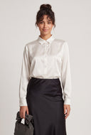 Leona Satin Button Front Shirt