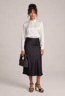 Leona Satin Button Front Shirt