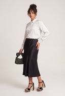 Leona Satin Button Front Shirt