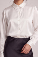 Leona Satin Button Front Shirt