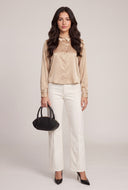 Leona Satin Button Front Shirt