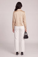 Leona Satin Button Front Shirt