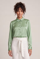 Leona Satin Button Front Shirt