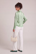Leona Satin Button Front Shirt