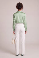 Leona Satin Button Front Shirt