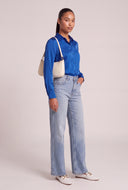 Leona Satin Button Front Shirt