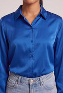 Leona Satin Button Front Shirt