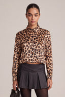 Leopard Print Satin Shirt