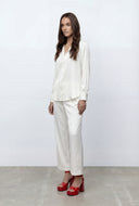 Ariya Satin Button Front Shirt