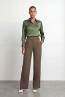 Ariya Satin Button Front Shirt