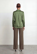 Ariya Satin Button Front Shirt