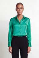 Ariya Satin Button Front Shirt