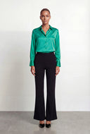Ariya Satin Button Front Shirt